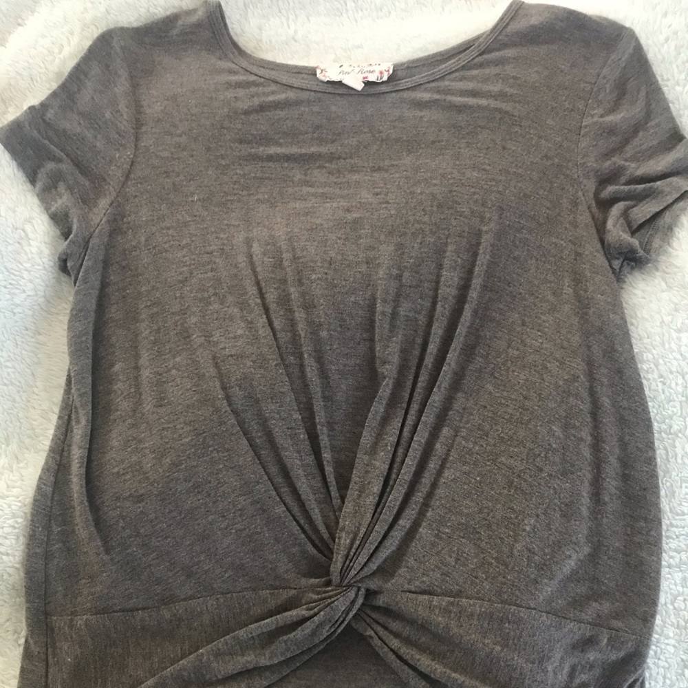 Pink Rose Twist Front Tee